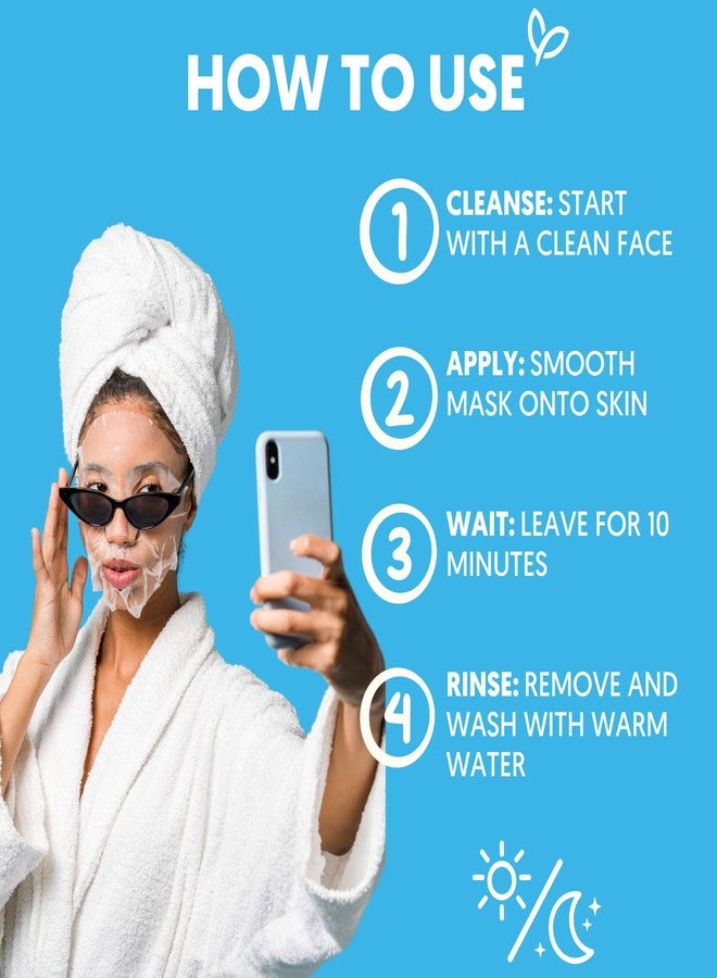 By Nature 2% Hyaluronic Acid Sheet Face Mask for Dry, Dehydrated & Sensitive Skin – Hydration Boost with Prickly Pear & Squalane – Made in New Zealand – Pack of 12 - Image 5